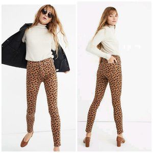 NWT Madewell 10" High-Rise Skinny Jeans Leopard